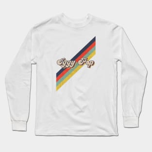 retro vintage color Iggy Pop Long Sleeve T-Shirt